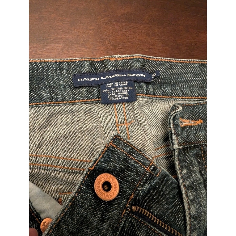 Ralph Lauren Sport Jeans Women's 30 Blue Denim Flat Front Boot Cut - Picture 6 of 8
